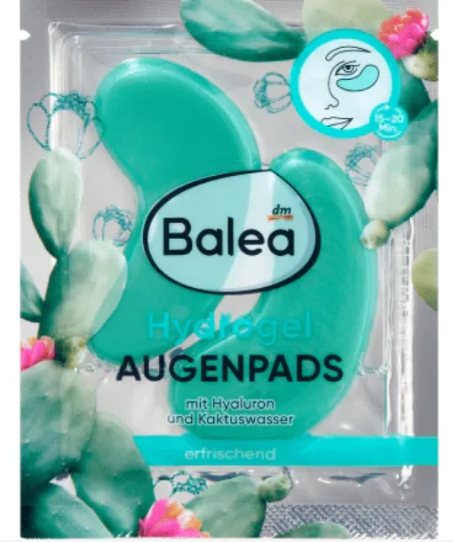 Balea Hydrogel Eye Pads with Cactus Water (1 Pair / 2 Pieces)