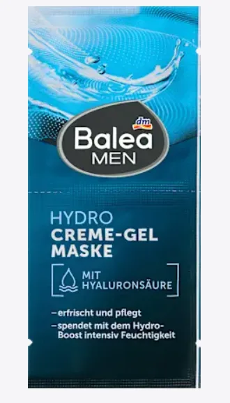 Balea Men Hydro Cream-Gel Face Mask (16ml / 2x8ml)