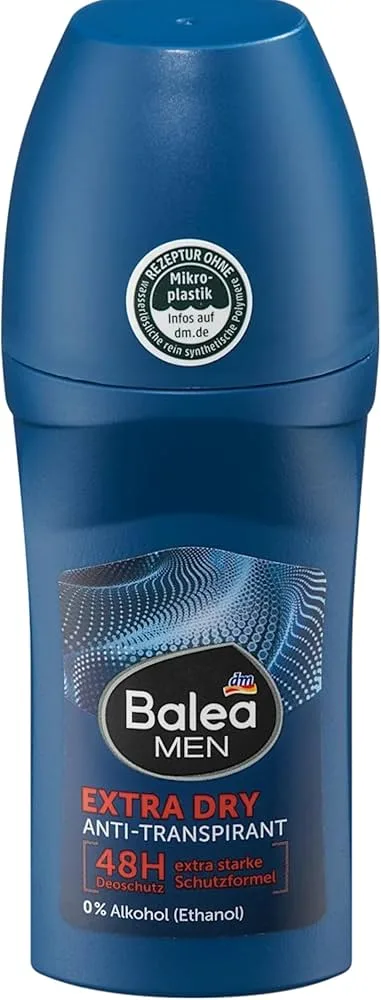 Balea Men Antiperspirant Deodorant Roll-on Extra Dry, 50 ml