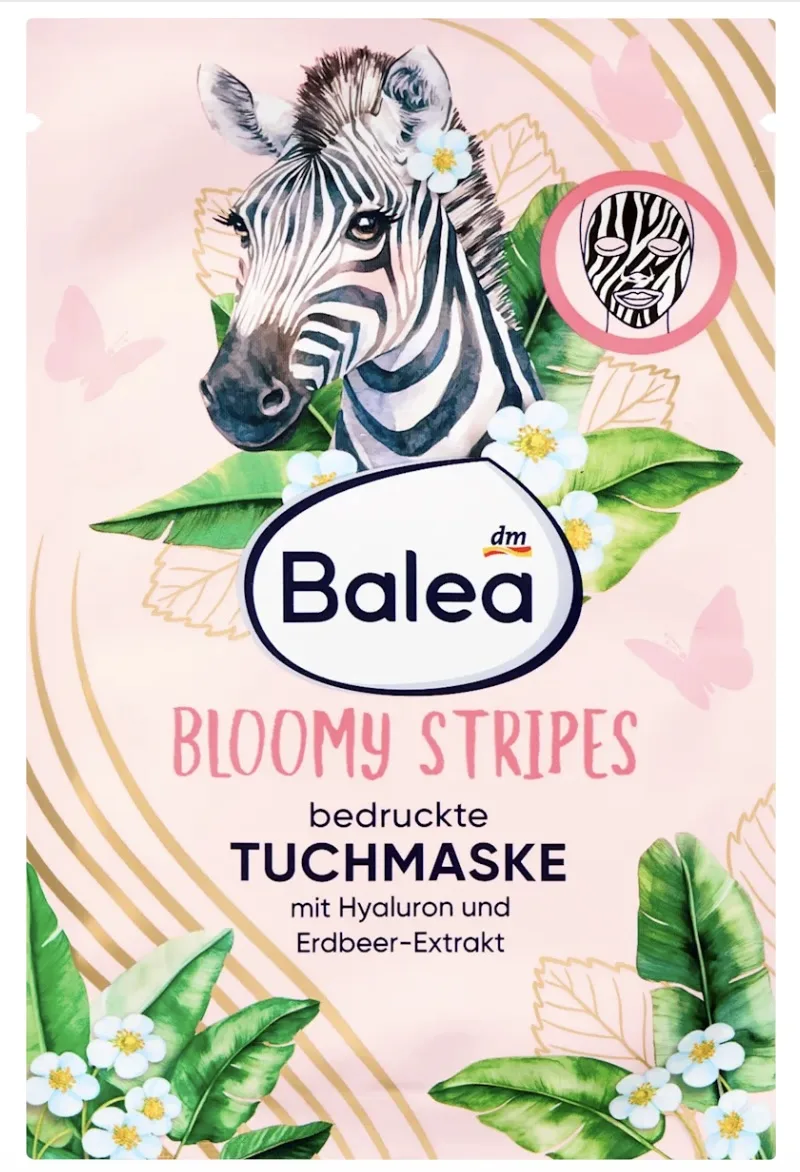 Balea Bloomy Stripes Printed Sheet Mask (1 Piece)