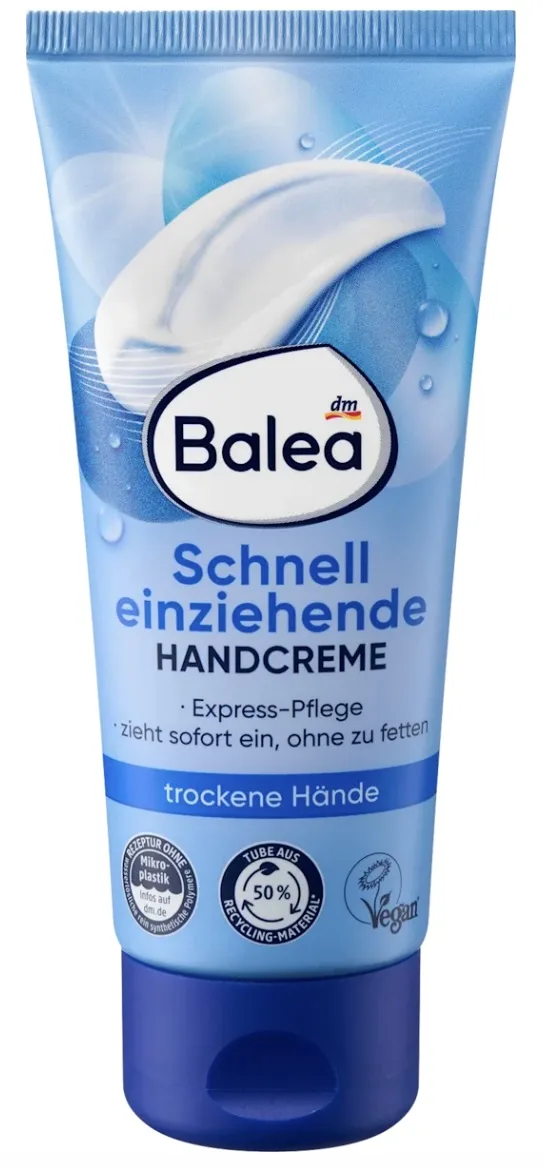 Balea Fast-Absorbing Hand Cream For Dry Skin (100ml)