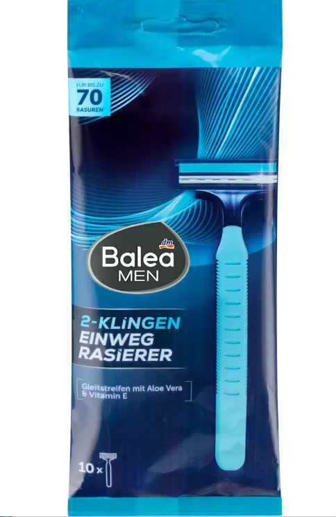 Balea Men Disposable Razors With 2 Blades, 10 pieces