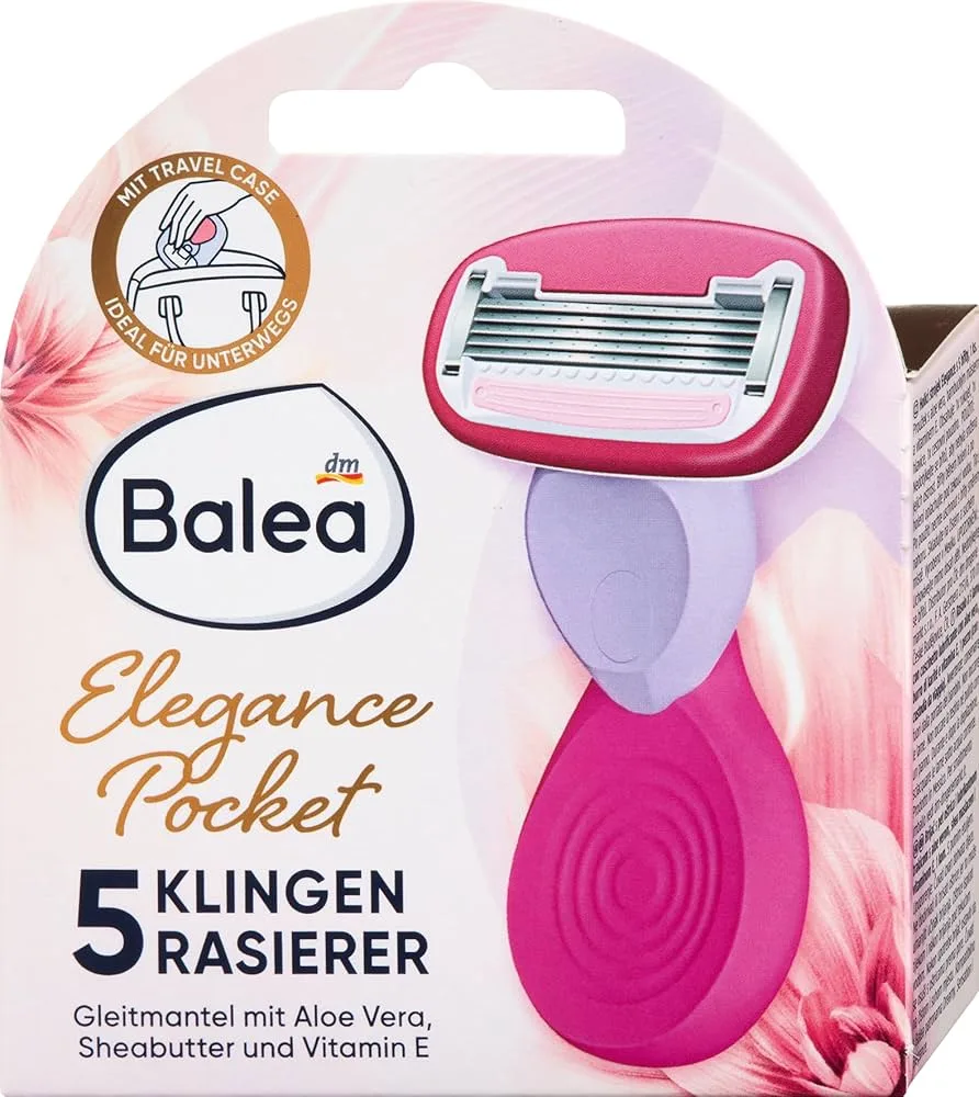 Balea Elegance Pocket Razor, Travel Size, 1 pc