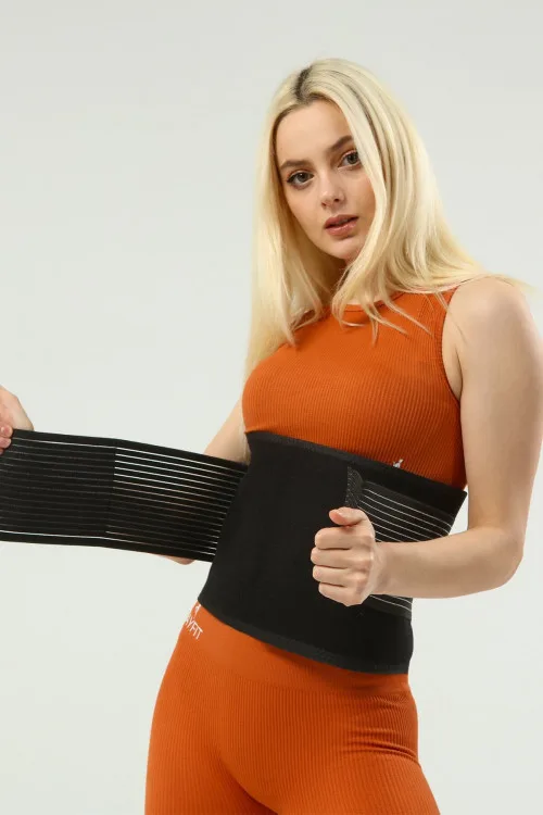 STAYFIT  Black Thermal Sauna Belt and Waist/Tummy Corset
