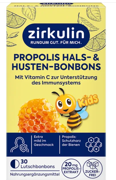 Circulin Propolis Throat & Cough Sweets Kids 30 pcs, 45 g
