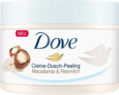 Dove Exfoliating Body Scrub with Crushed Macadamia & Rice Milk Scent, 225ml - Cream - One Size
