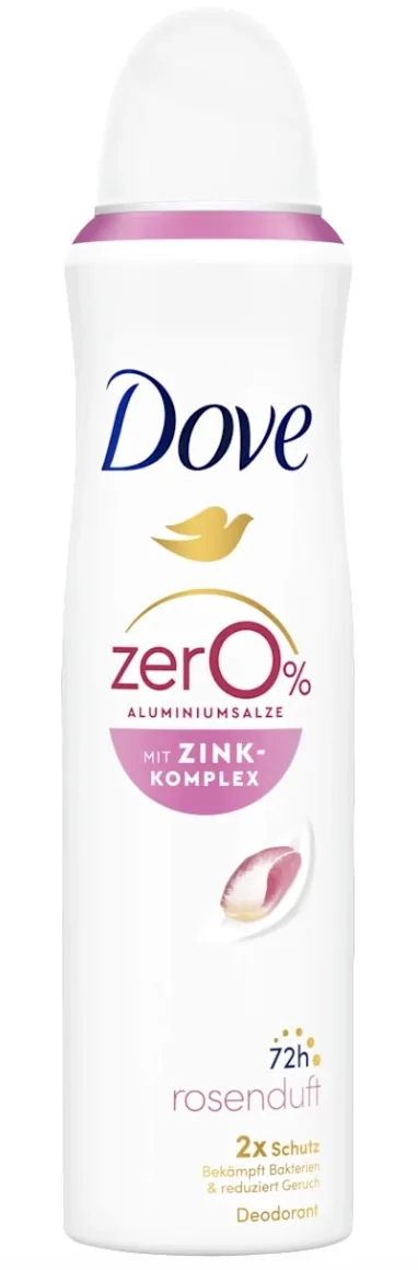 Dove Deodorant spray with rose scent & zinc complex, 150 ml