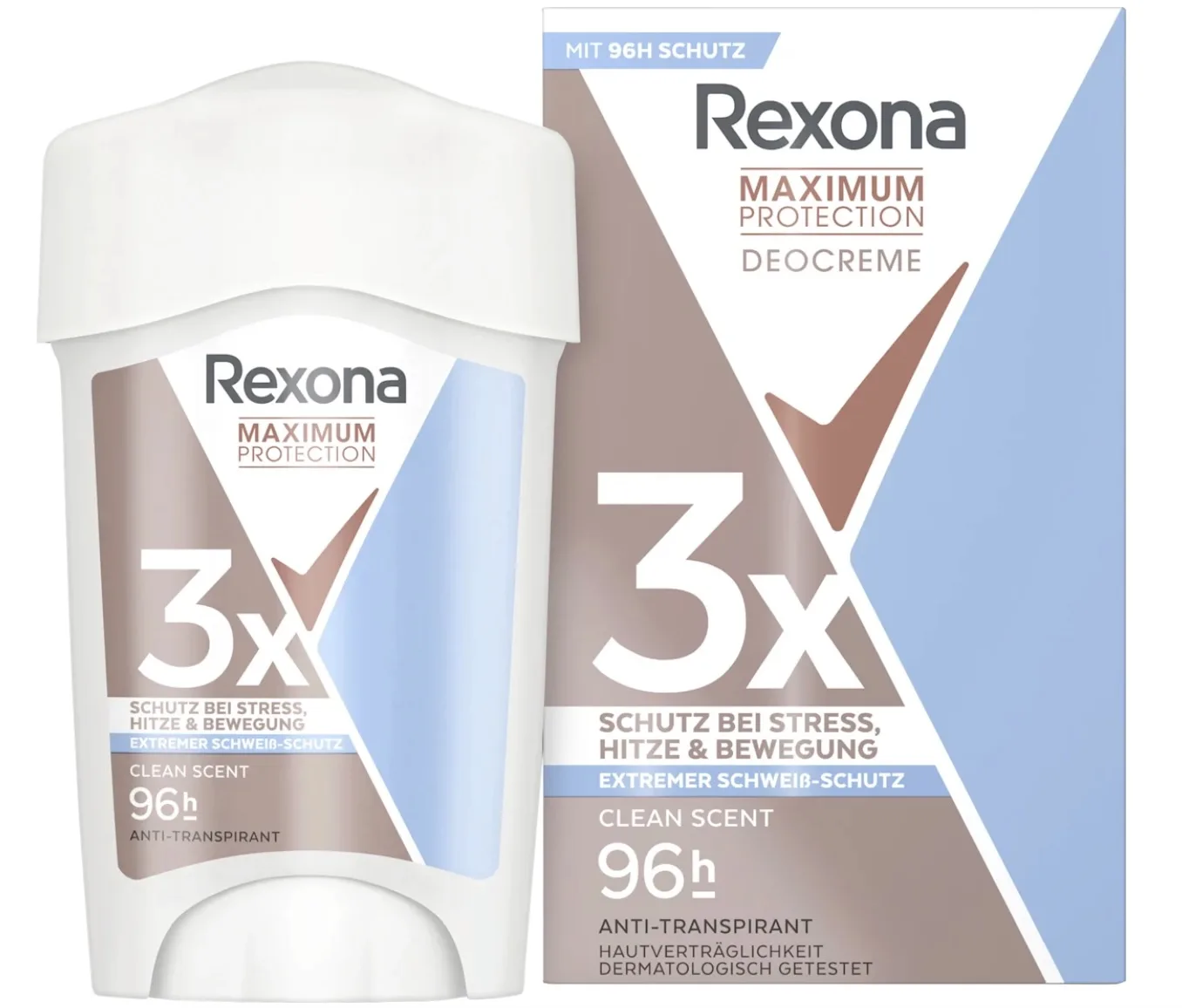 Rexona Antiperspirant deodorant cream Maximum Protection Clean Scent, 45ML
