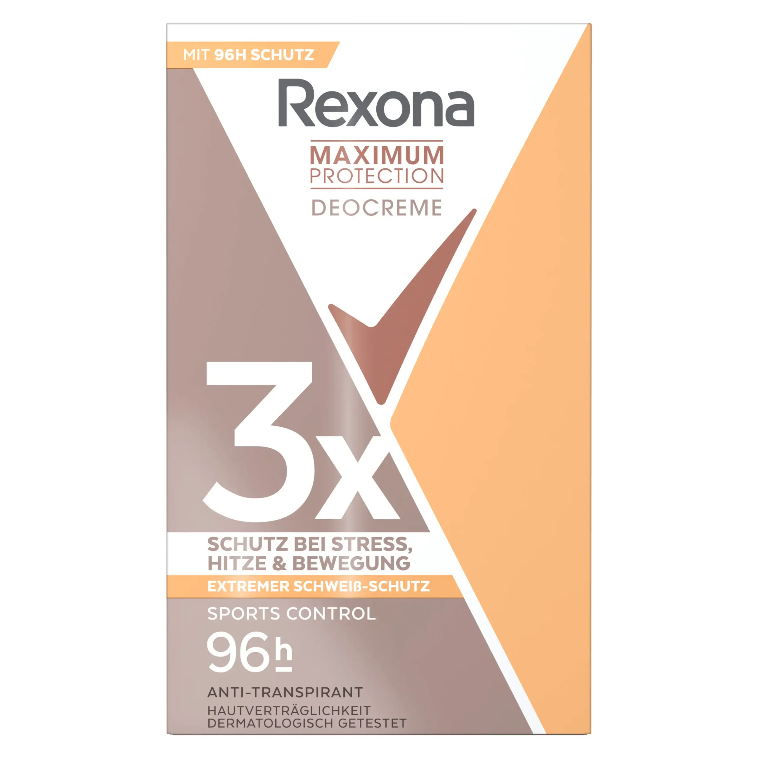 Rexona Antitranspirant Deocreme Maximum Protection Sports Control, 45 ml