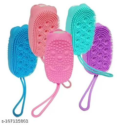 General Brands Double-Sided Sponge Foam Silicone Back Body Exfoliating Brush