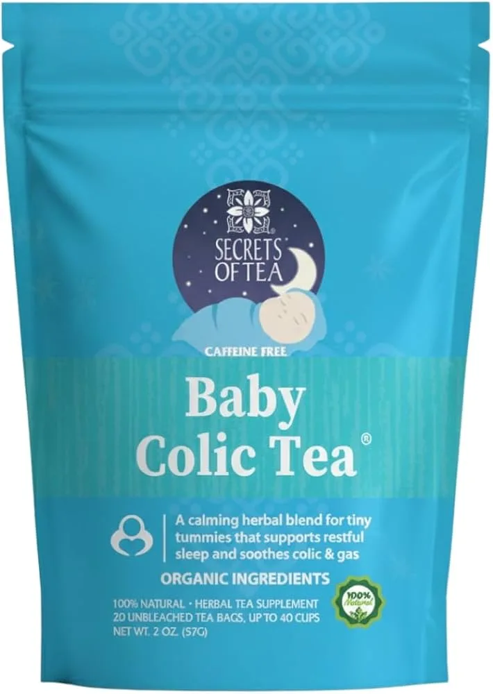Secrets Of Tea Baby Colic Tea for Gas, Acid Reflux Relief, Tummy, and Sleep - 20 Count(1 Pack)