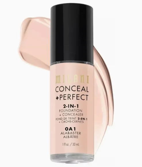 Milani 2-in-1 0A1 Alabaster Perfect Foundation Concealer