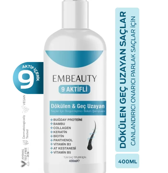 EMBEAUTY Collagen and Keratin Anti-Hair Loss Fast Hair Growth Thickening Repairing Nourishing Shampoo