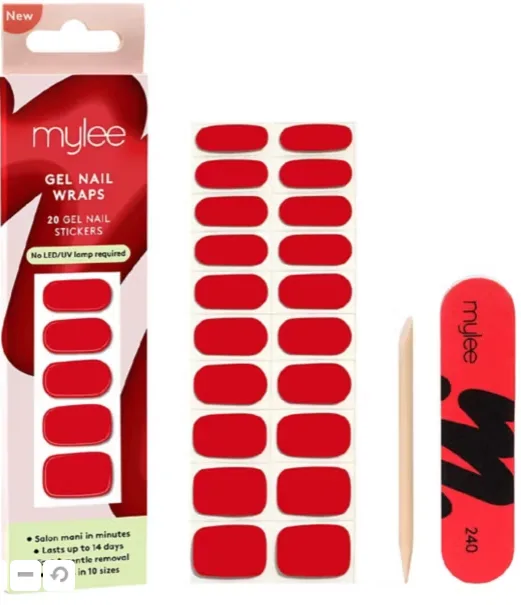 Mylee Gel Nail Wraps French Cancan 20pcs