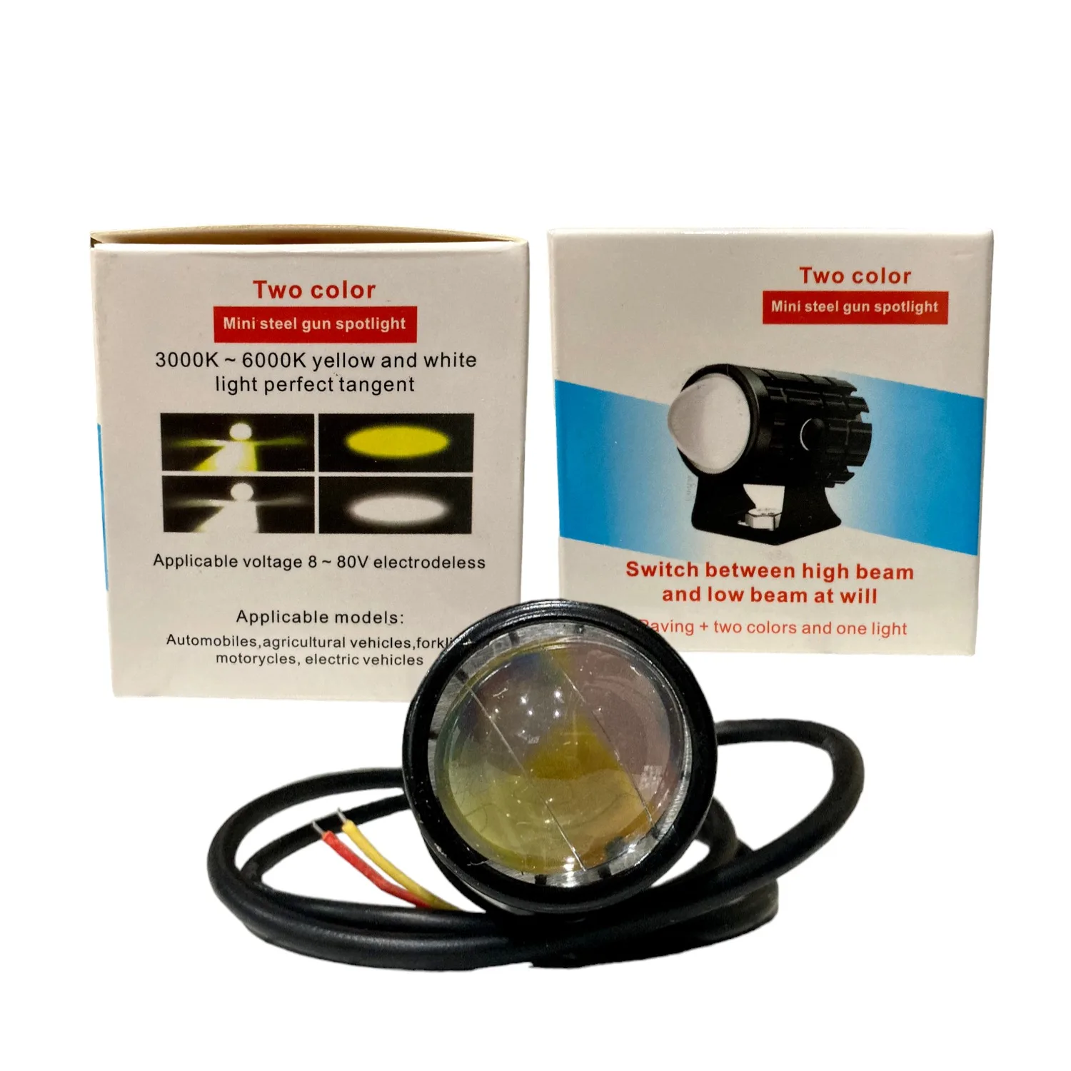 Two Color Mini Steel Gun Spotlight And Flasher