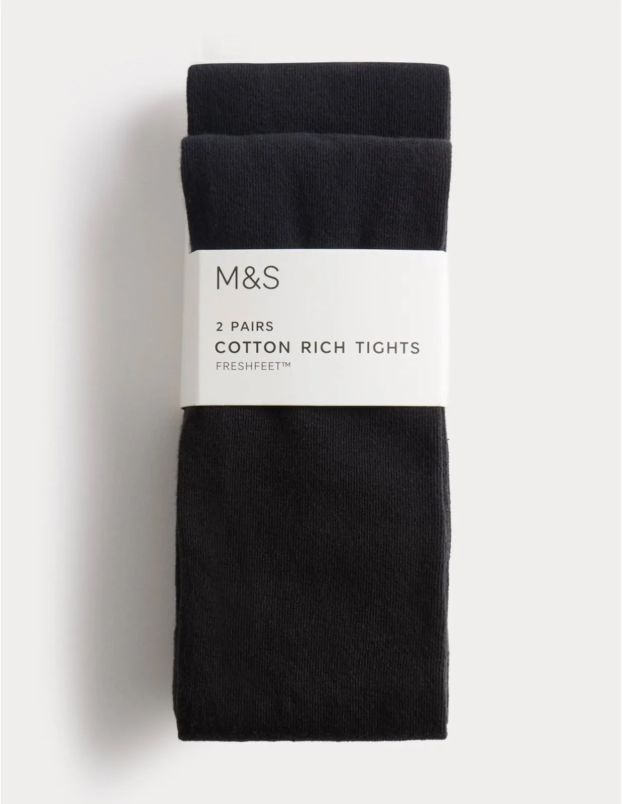 (Size:15-16yers)M&S 2 Pack Cotton Rich School Tights
