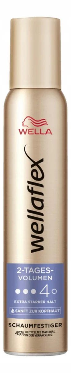 wellaflex 2-Day Volume Mousse with Extra Strong Hold, 200 ml