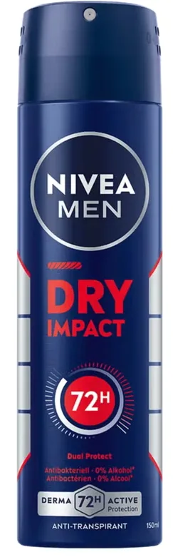 Nivea Men Dry Impact Anti-Perspirant Deodorant Spray (150ml)