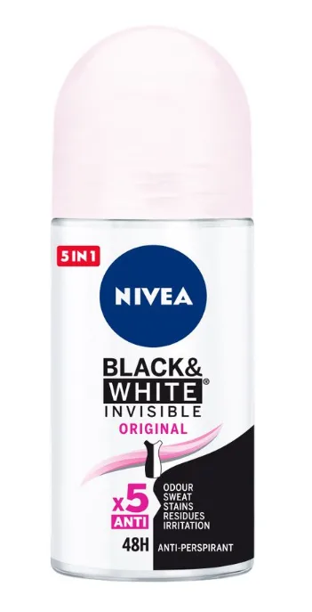Nivea Deodorant Roll On Invisible 48h Black & White 50ml