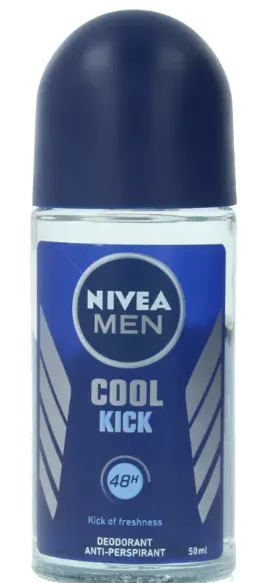Nivea Men Cool Kick Anti-Perspirant Deodorant Roll-On, 50 ml