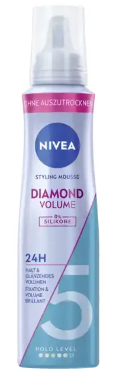 Nivea Styling Mousse Diamond Volume 0 Silicon 24h Hold level (5) 250ml