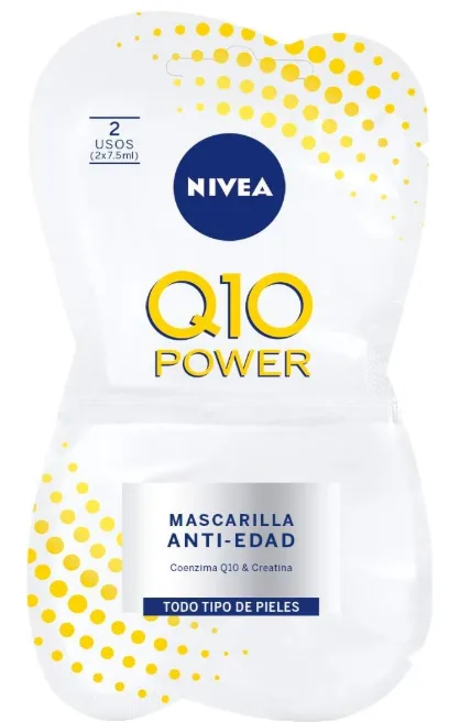 Nivea Q10 Power Anti-Ageing Mask Anti-Wrinkle Face Mask For Smoothing Expressive Lines(2x10 ml)