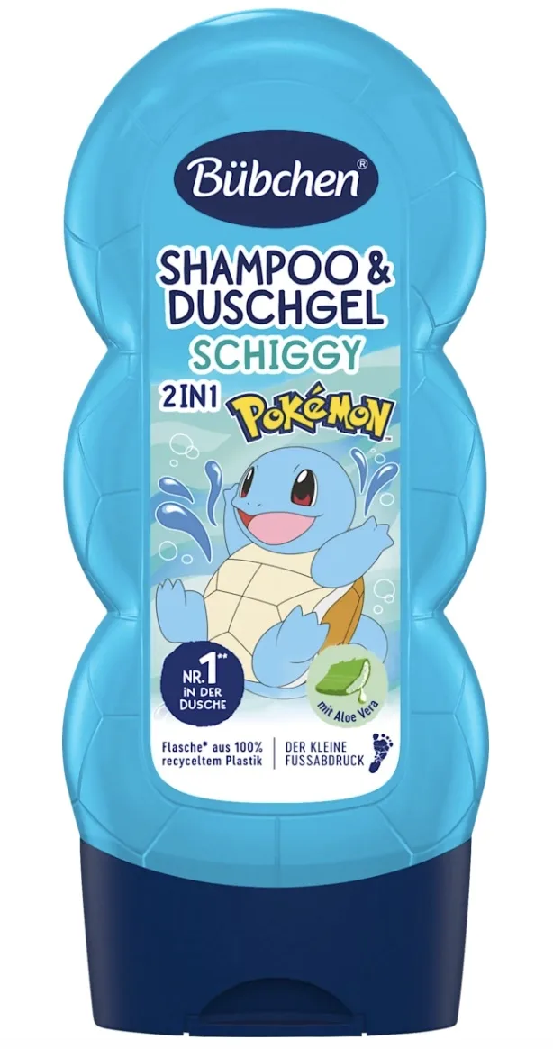 Bubchen kids shampoo & shower gel 2in1 squirtle pokemon, 230 ml