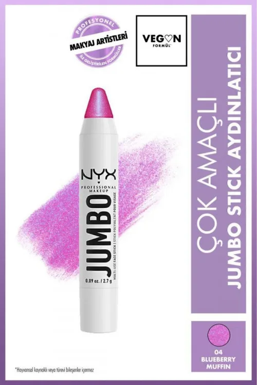 NYX Professional Makeup Jumbo Face Stick | Multipurpose Stick Highlighter - Blueberry Muffin