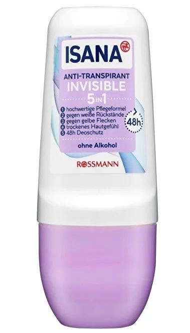 Isana Anti-Transpirant Roll-on Invisible 5in1 (50ml)