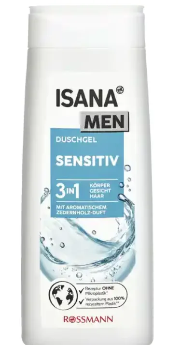ISANA MEN 3in1 Shower gel sensitiv 300ML