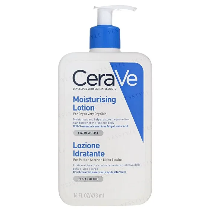 Cerave moisturizers lotion moisturising face and body lotion for dry to very dry skin 473ml