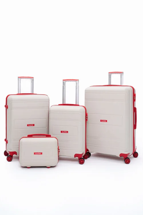 ELATAE 4-Piece Suitcase Set Elatae Premium Polypropylene Unbreakable Suitcase Large - Medium - Cabin Size