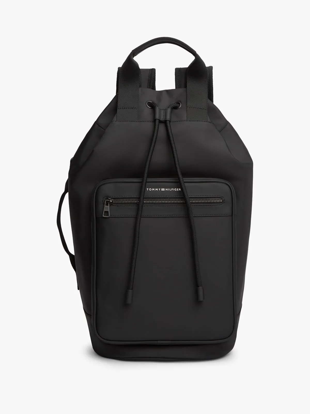Tommy Hilfiger Metal Logo Sling Black Backpack