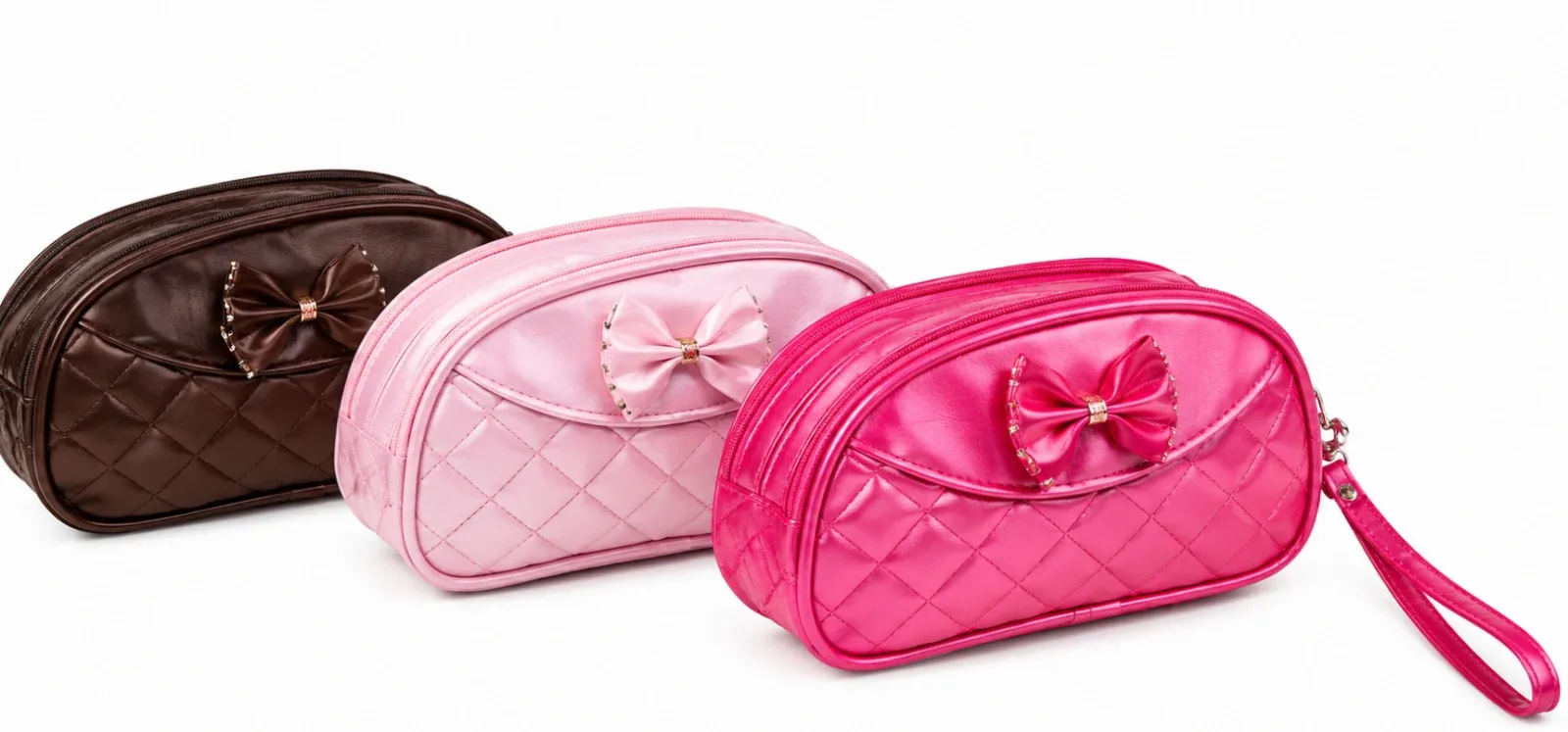 Nascita Make-Up Bag with Double Zipper (Available in 3 Colors, 15*17*22 CM)