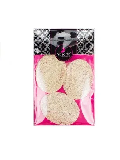 Nascita Loofah Face Wash Pad Set, Oval, 8.5*6.5 CM (3 PCS)