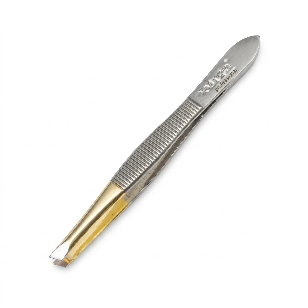Nascita Tweezer Stant Tip Half Gold Color
