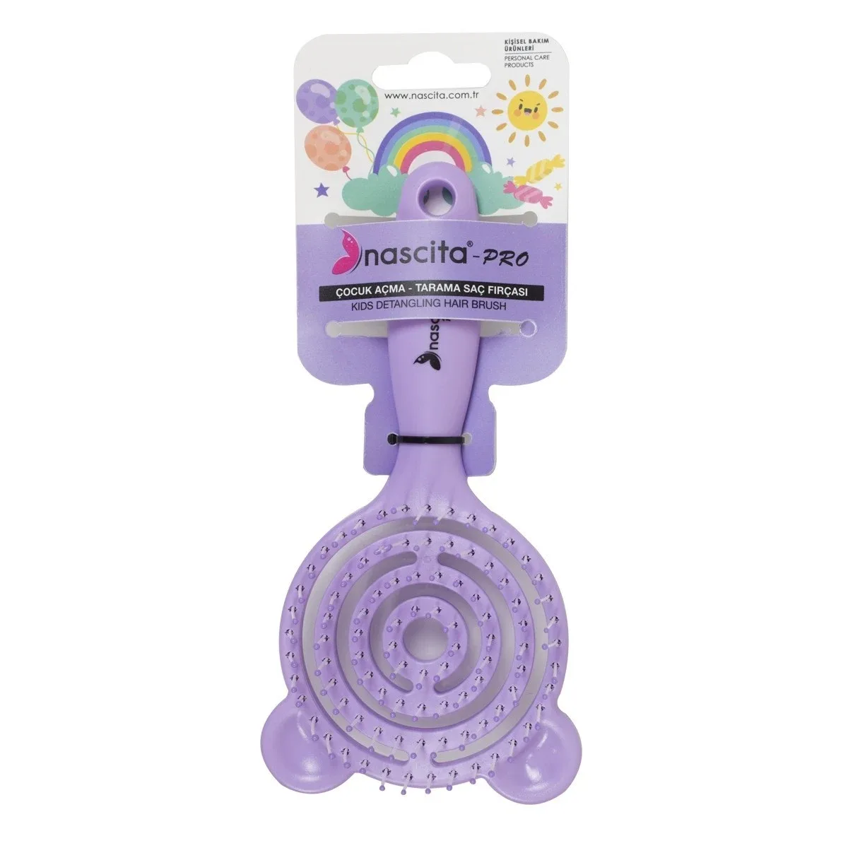 Nascita 3D Flexi Hair Brush (Available in 3 Colors: Light Purple, Orange, Turquoise)