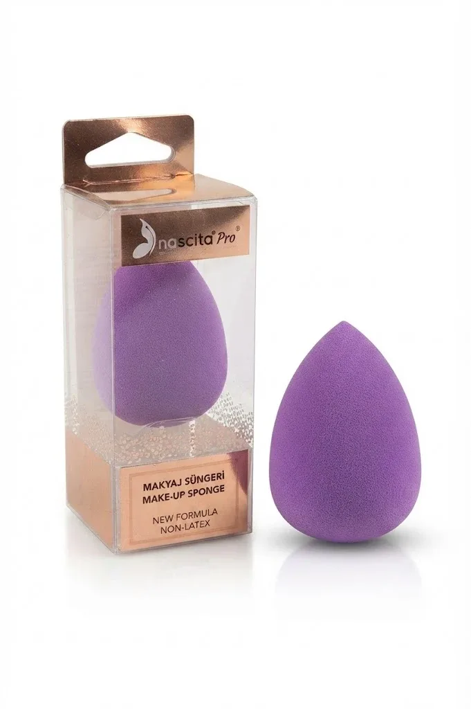 Nascita Make-Up Sponge, Egg, Non-Latex, Purple, H - 6 CM