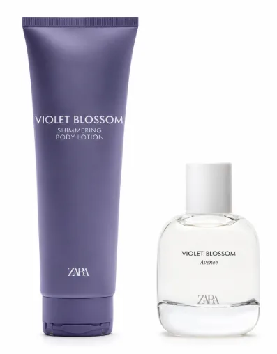 Zara Violet Blossom Eau De Perfume 90ml + Violet Blossom Shimmering Body lotion 150ml