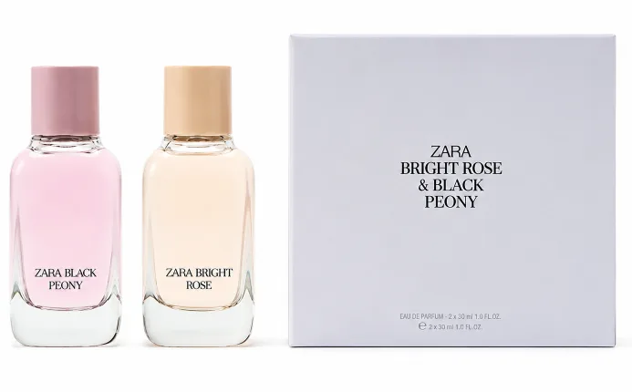 Zara Bright Rose & Black Peony Eau De Perfume + Eau De Toilette 2x 100ml