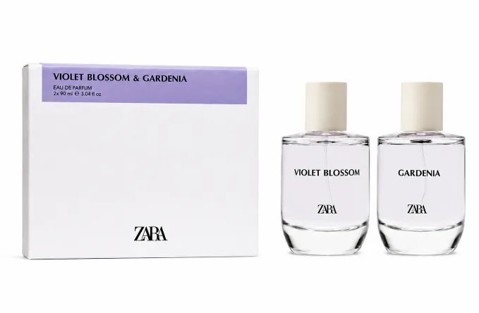 Zara Violet Blossom and Gardenia 2x90ml EDP night collection + bloom collection