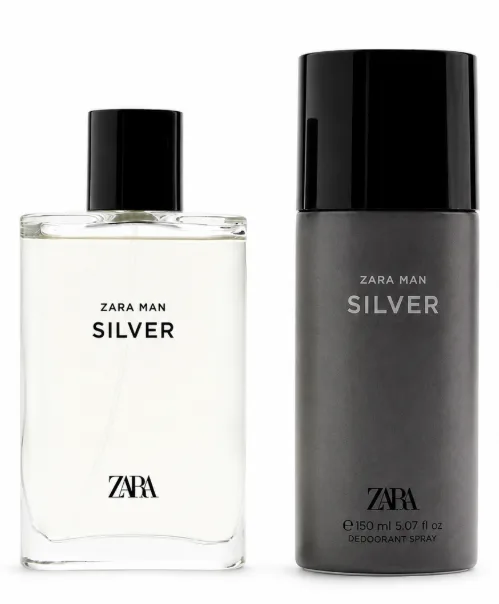 Zara Man Silver EDT 90ml+ Deodorant Spray EDC 150ml