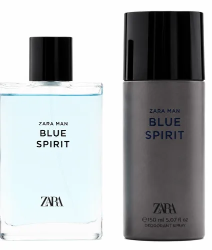 Zara blue spirit EDT 90ml + Deodorant Spray EDC 150ml