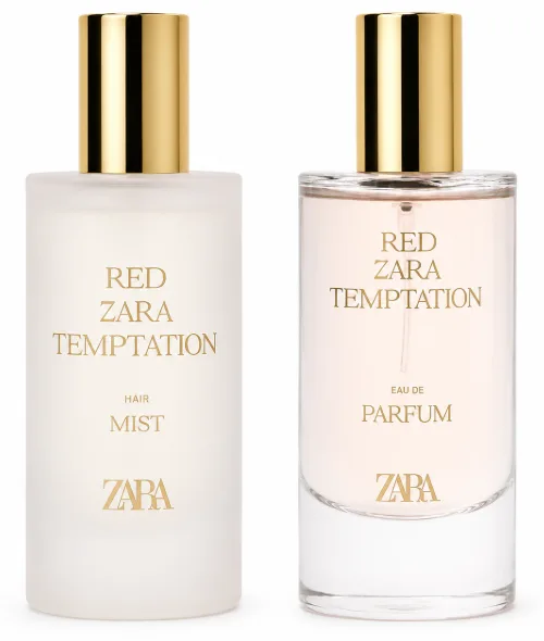 Zara Red Temptation  EDP + Hair Mist Limited Edition 2X50ml