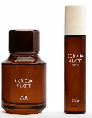 Zara Cocoa & Latte Perfume Eau De Parfum 100ml & Fragranced Body Oil 50ml