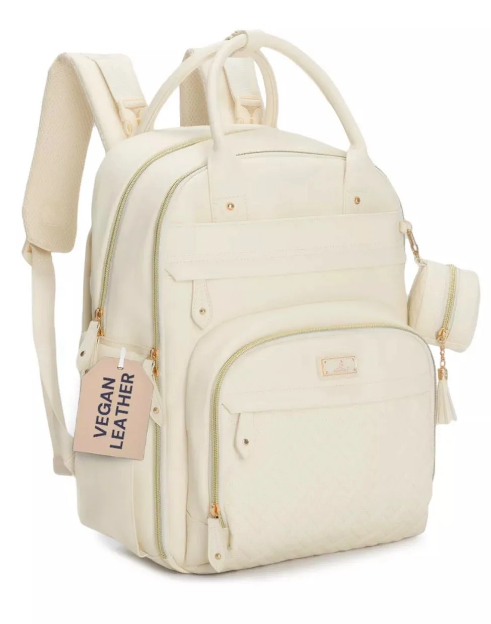 BabbleRoo Kids Premium Faux Leather Diaper Bag