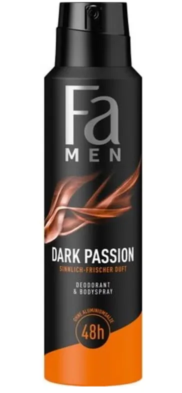 Fa Men Dark Passion Deodorant & Body Spray, 150 ml
