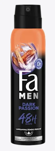 Fa Deospray Men Dark Passion, 150 ml