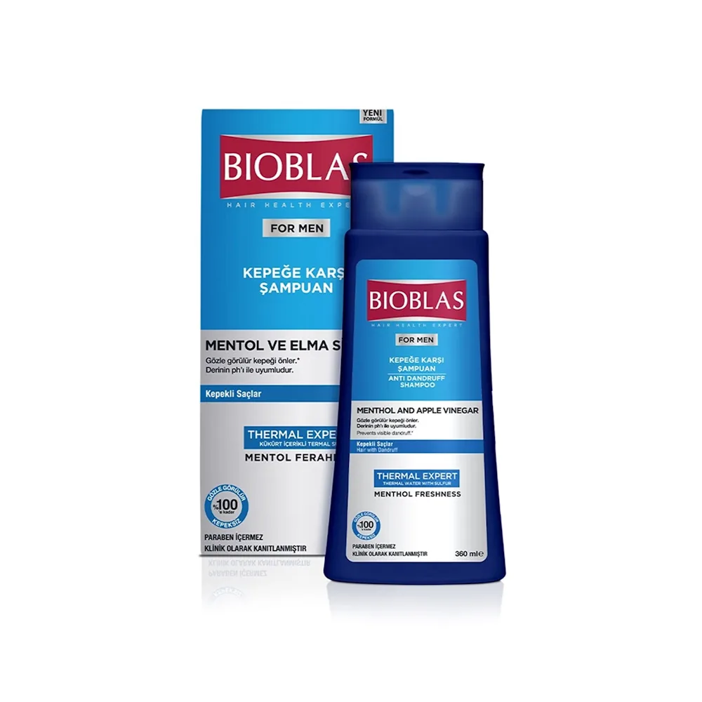 Bioblas Bioblas For Men Kepeğe Karşı Etkili Şampuan 360ml Mentol ve Elma Sirkesi